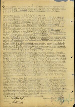 Wyrok Wojskowego Sądu Rejonowego w Gdańsku. Gdańsk 3 sierpnia 1946 r. (IPN Gd 323/1, s. 137)