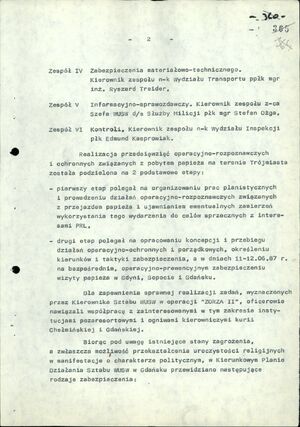 Informacja o przebiegu operacji „Zorza II” na terenie województwa gdańskiego. Gdańsk 14 czerwca 1987 r. (IPN Gd 003/200 t. 2, k. 341/1)