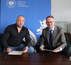 Podpisanie porozumienia o współpracy pomiędzy Instytutem Pamięci Narodowej Oddział w Gdańsku a Stowarzyszeniem Brzostek Top Team - Gdańsk, 15 marca 2024