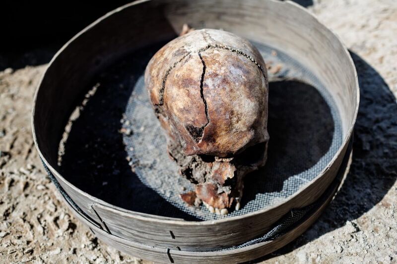 Prace archeologiczne nad jeziorem Borówno. Fot. Daniel Frymark