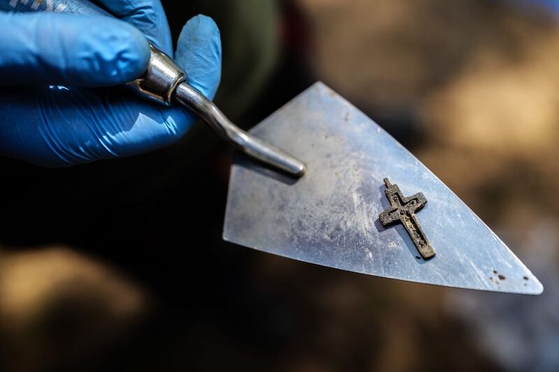 Prace archeologiczne nad jeziorem Borówno. Fot. Daniel Frymark