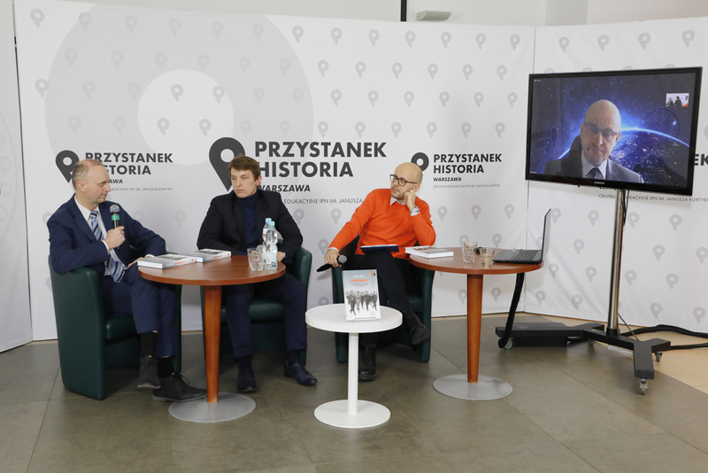 Dyskusja o książce „»Pułkownicy«. Rdzeń środowiska piłsudczyków w systemie polityczno-ustrojowym II Rzeczypospolitej” – 19 maja 2021. Fot. Piotr Życieński (IPN)