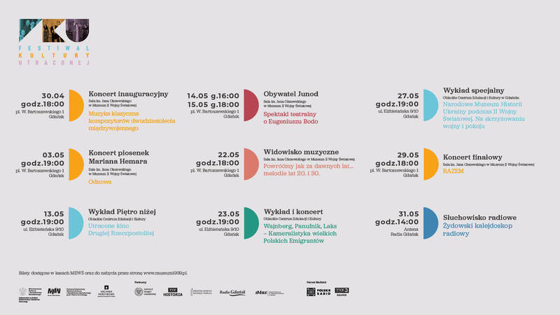 Festiwal Kultury Utraconej – Gdańsk, 30 kwietnia–31 maja 2022