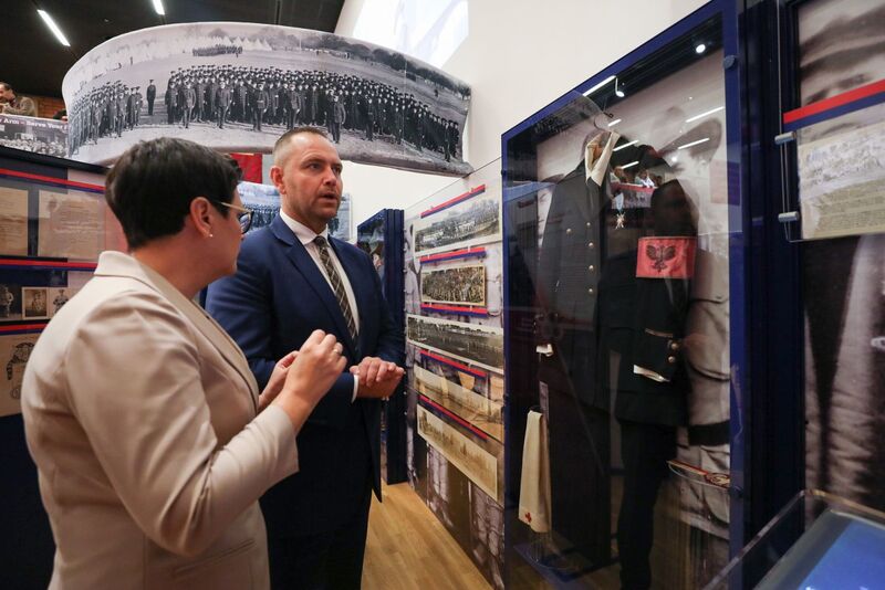 Otwarcie wystawy „»Ramię krzep – Ojczyźnie służ«. 135 rocznica powstania Sokolstwa Polskiego w Ameryce” – Warka, 16 września 2022. Fot. Mikołaj Bujak (IPN)