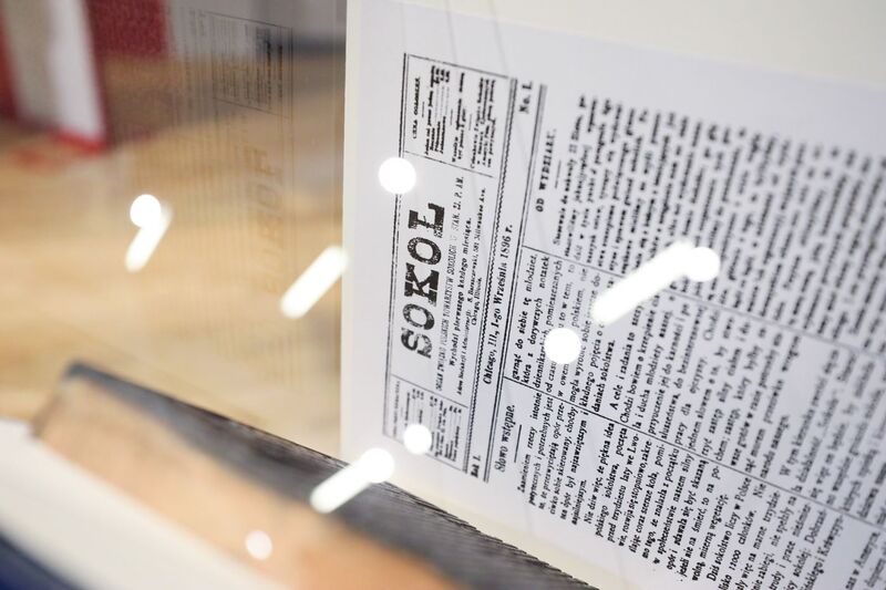 Otwarcie wystawy „»Ramię krzep – Ojczyźnie służ«. 135 rocznica powstania Sokolstwa Polskiego w Ameryce” – Warka, 16 września 2022. Fot. Mikołaj Bujak (IPN)