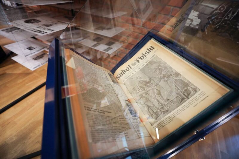 Otwarcie wystawy „»Ramię krzep – Ojczyźnie służ«. 135 rocznica powstania Sokolstwa Polskiego w Ameryce” – Warka, 16 września 2022. Fot. Mikołaj Bujak (IPN)