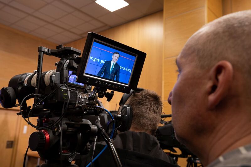 Konferencja prasowa w sprawie śledztwa dotyczącego śmierci ks. Franciszka Blachnickiego - Warszawa, 14 marca 2023. Fot. Mikołaj Bujak (IPN)