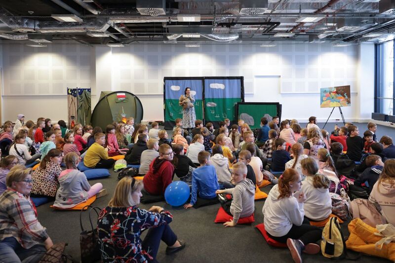 Spektakl „Miś Wojtek” na Kongresie Pamięci Narodowej – Warszawa, 14 kwietnia 2023. Fot. Mikołaj Bujak (IPN)