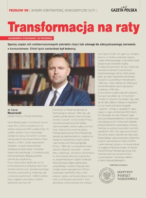 „Przełom’89. Transformacja na raty” – dodatek specjalny Instytutu Pamięci Narodowej do „Gazety Polskiej”