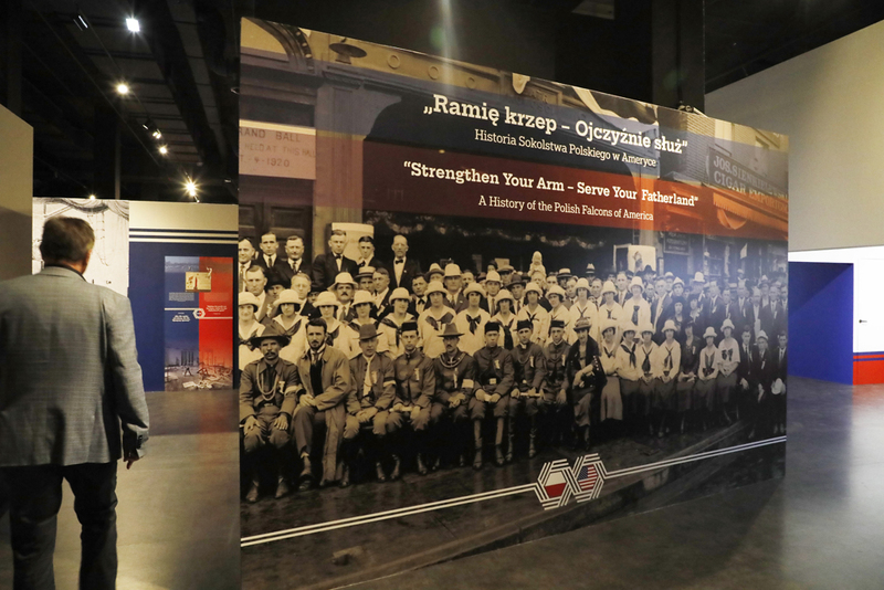 Wernisaż wystawy „Ramię krzep – Ojczyźnie służ”. Historia Sokolstwa Polskiego w Ameryce, Muzeum II Wojny Światowej w Gdańsku, 29 września 2023. Fot. Piotr Życieński (IPN)