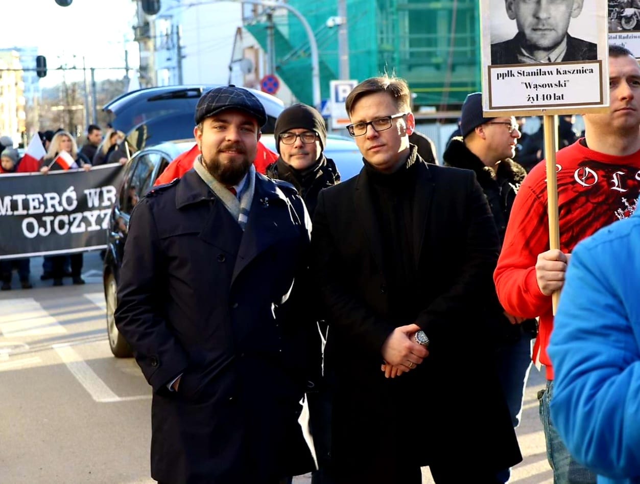 Dr Paweł Warot (z prawej) był uczestnikiem Gdyńskiego Marszu Żołnierzy Wyklętych.