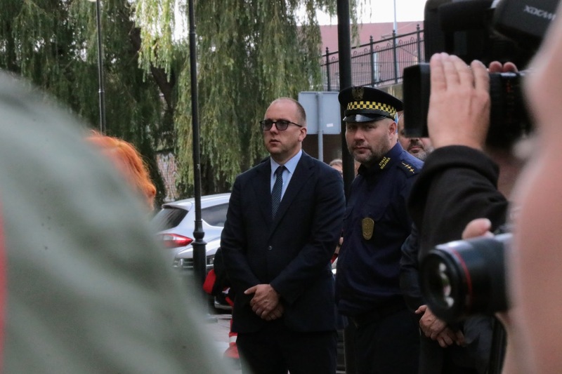 Uroczystości pod tablicą upamiętniającą hcm. Jana Ożdżyńskiego