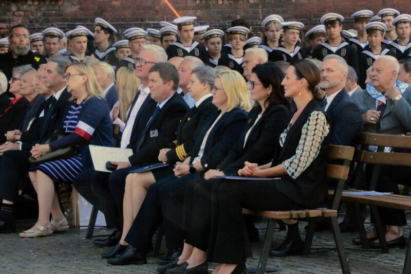 Uroczystości pod pomnikiem Obrońców Poczty Polskiej