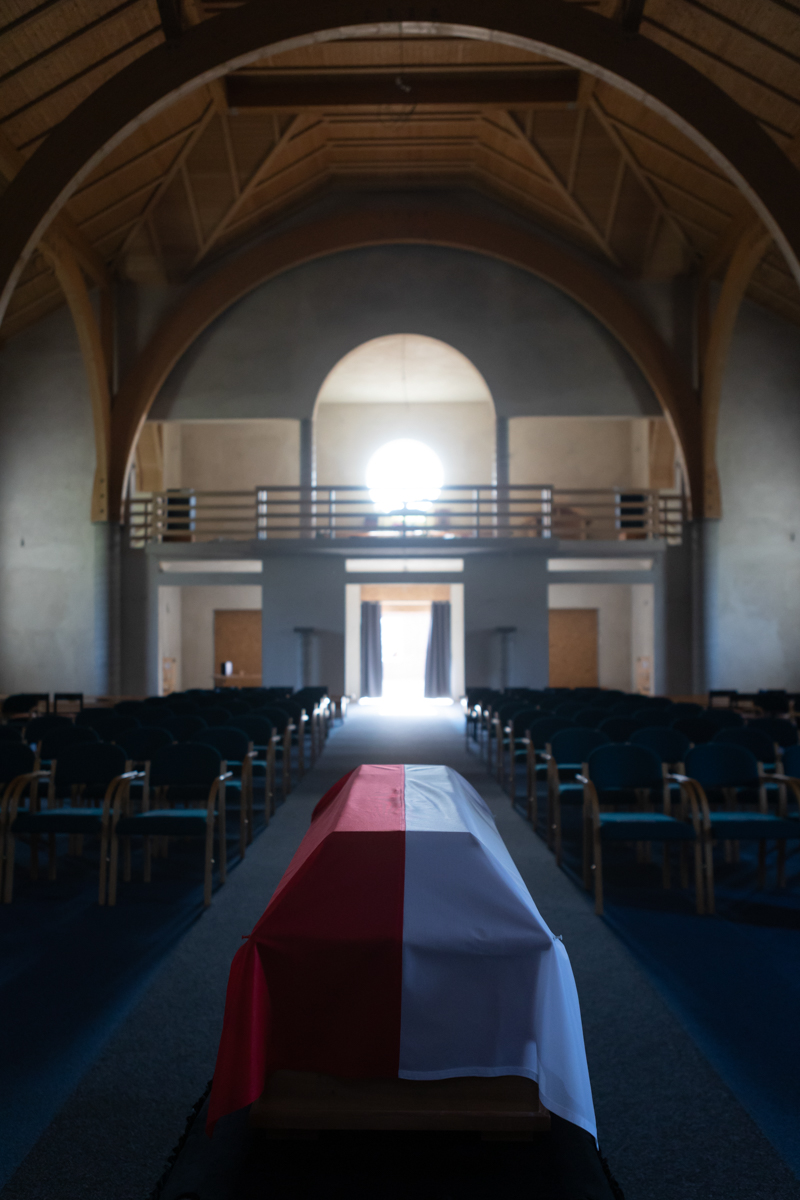 Uroczystości pogrzebowe szczątków śp. nieznanego Żołnierza Wojska Polskiego, poległego we wrześniu 1939 roku w obronie Kępy Oksywskiej – Kosakowo, 19 września 2024, fot. R. Jocher