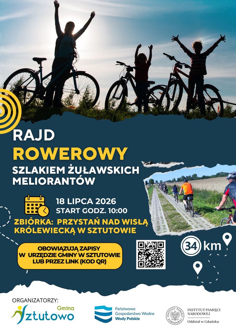 Rajd rowerowy „Szlakiem Żuławskich Meliorantów” – zapraszamy do udziału - 18 lipca 2026