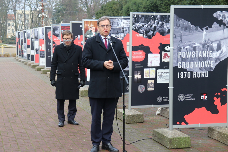Obchody 50. rocznicy Grudnia '70 z udziałem prezesa IPN dr. Jarosława Szarka w Elblągu