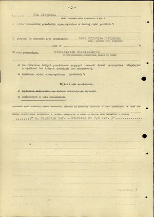 Dokumenty dotyczące Jana Lityńskiego znajdujące się w zasobie archiwalnym Oddziałowego Archiwum IPN w Gdańsku