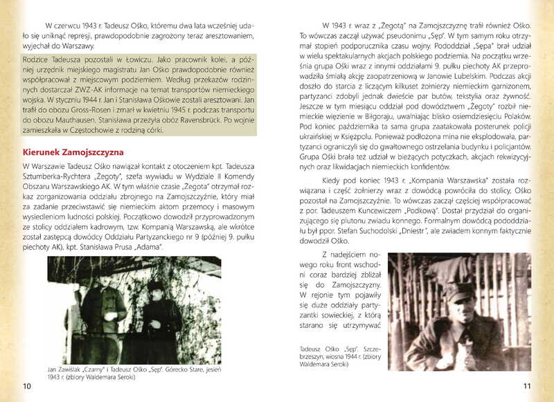 Broszura „Tadeusz Ośko »Sęp«”