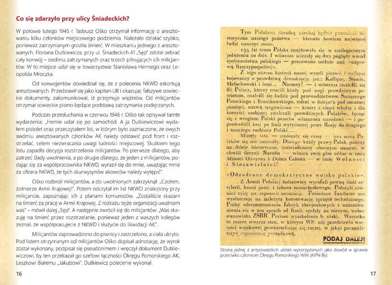 Broszura „Tadeusz Ośko »Sęp«”