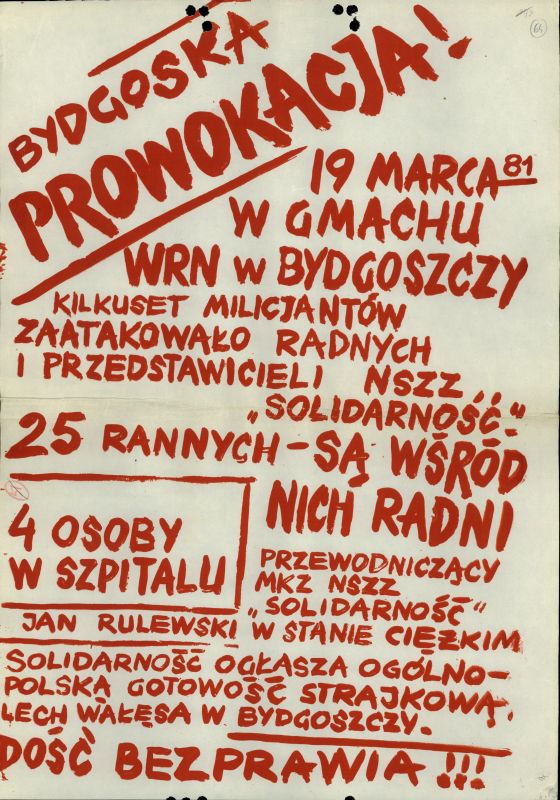 Bydgoski Marzec 1981 w dokumentach Archiwum IPN Gdańsk