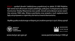 Guzik Katyński – znak wspólnej pamięci o Tych, którzy zginęli