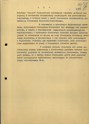 Informacja z dnia 5 maja 1972 r. dot. działalności Wojciecha Kiedrowskiego w ruchu kaszubskim