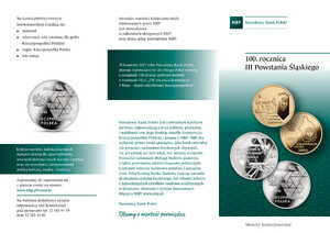 Monety i materiały edukacyjne NBP dotyczące powstań śląskich