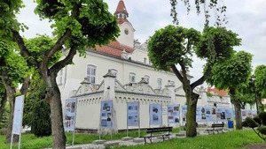 Wystawa o obozie Soldau na rynku w Działdowie #1