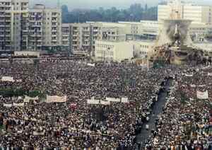 Msza święta na gdańskim osiedlu Zaspa, 12 czerwca 1987 r.