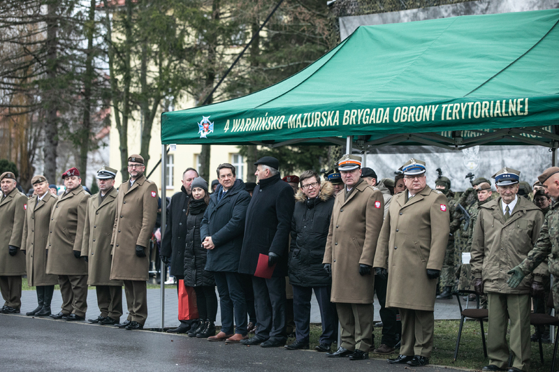 Uroczysta przysięga wojskowa żołnierzy 4 Warmińsko-Mazurskiej Brygady Obrony Terytorialnej – Braniewo, 6 lutego 2022