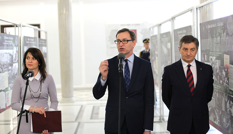 „O wieś wolną, niezależną, samorządną – rocznica wydarzeń Bydgoskiego Marca '81 i rejestracji Solidarności Rolniczej” – wystawa IPN w Sejmie. Fot. Marcin Jurkiewicz (IPN)