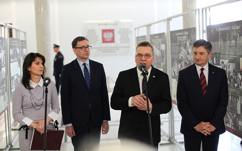 „O wieś wolną, niezależną, samorządną – rocznica wydarzeń Bydgoskiego Marca '81 i rejestracji Solidarności Rolniczej” – wystawa IPN w Sejmie. Fot. Marcin Jurkiewicz (IPN)