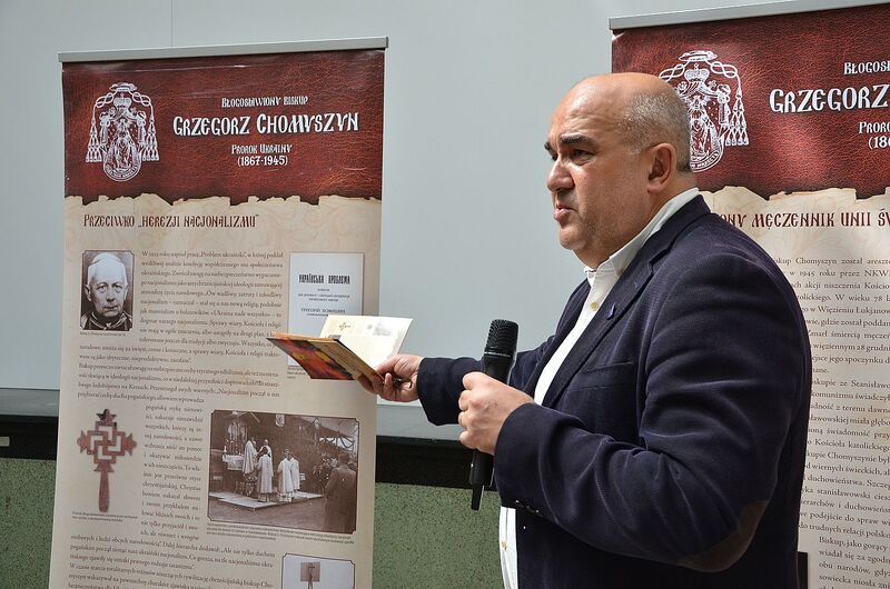 Wystawa o bł. bp. Grzegorzu Chomyszynie na Przystanku Historia IPN w Krakowie. Fot. Janusz Ślęzak (IPN)